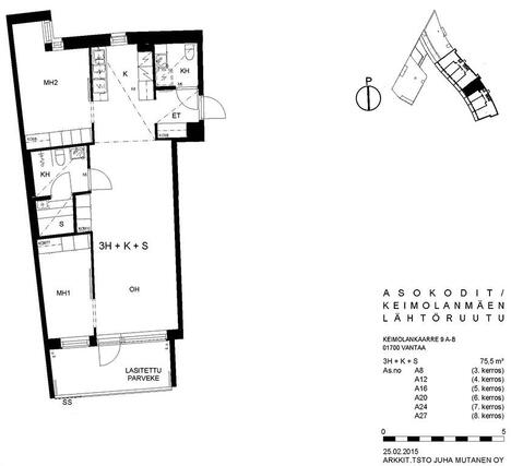 Right of occupancy apartment Vantaa Keimolanmäki 3 rooms