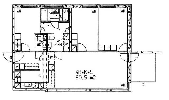 Asumisoikeusasunto Helsinki Veräjälaakso 4 huonetta