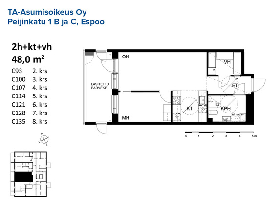 Asumisoikeusasunto Espoo Kaitaa Kaksio