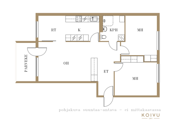 Vuokra-asunto Jyväskylä Jyskä 3 huonetta