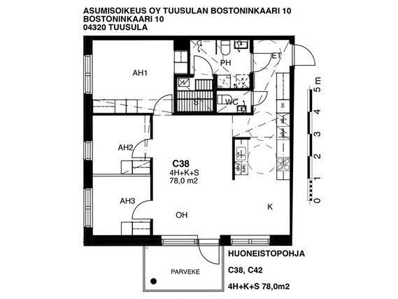 Asumisoikeusasunto Tuusula  4 huonetta