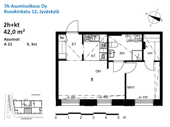 Right of occupancy apartment Jyväskylä Tourula 2 rooms