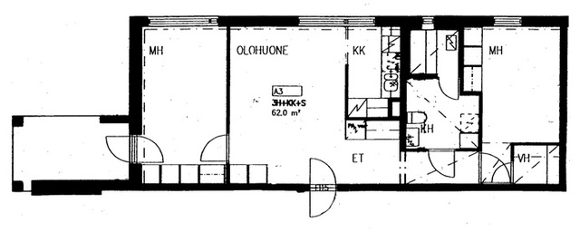 Right of occupancy apartment Hyvinkää Martti 3 rooms