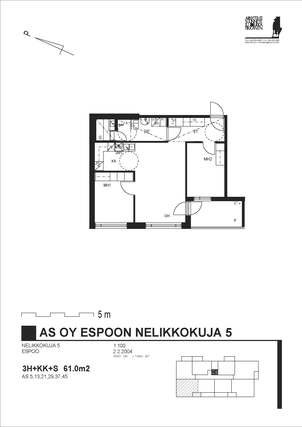 Vuokra-asunto Espoo Matinkylä 3 huonetta Näköala