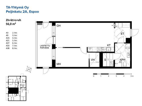 Rental Espoo Kaitaa 2 rooms