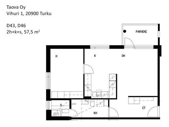 Rental Turku Haarla 2 rooms