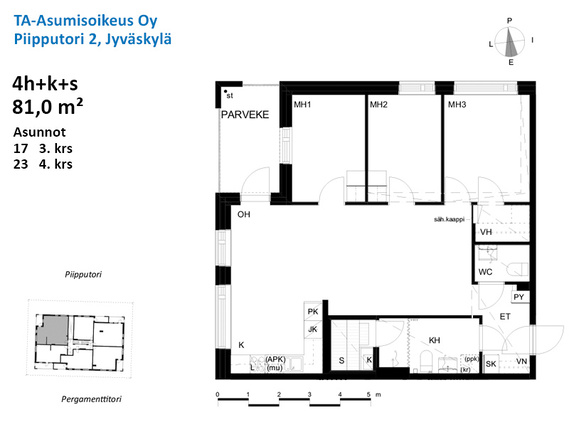 Asumisoikeusasunto Jyväskylä Tourula 4 huonetta