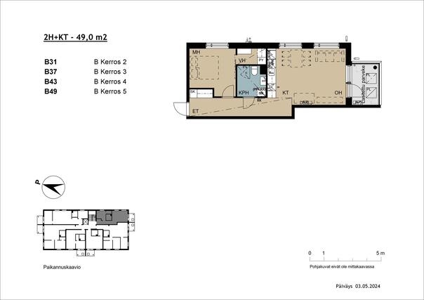 Right of occupancy apartment Tampere Tesoma 2 rooms