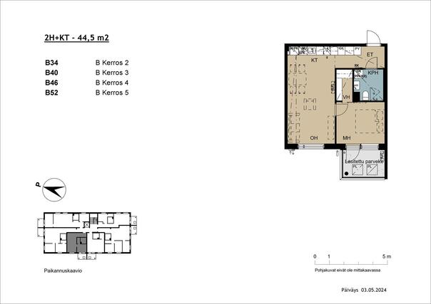 Right of occupancy apartment Tampere Tesoma 2 rooms