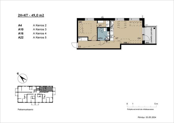 Right of occupancy apartment Tampere Tesoma 2 rooms