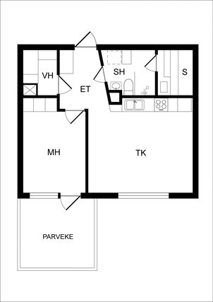 Right of occupancy apartment Helsinki Puotila 1 room