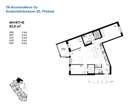 Asumisoikeusasunto Pirkkala  4 huonetta