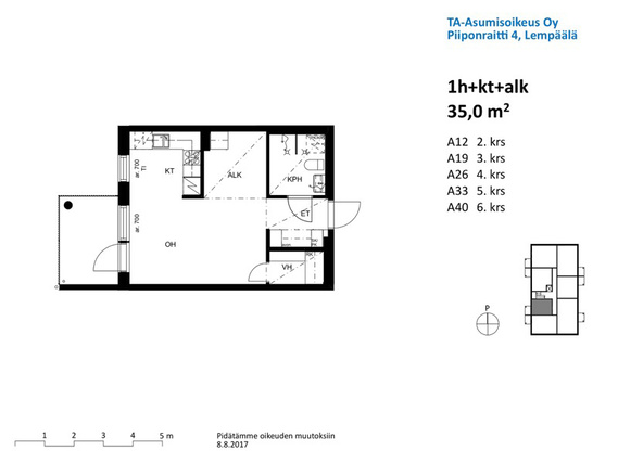 Asumisoikeusasunto Lempäälä Keskusta Yksiö