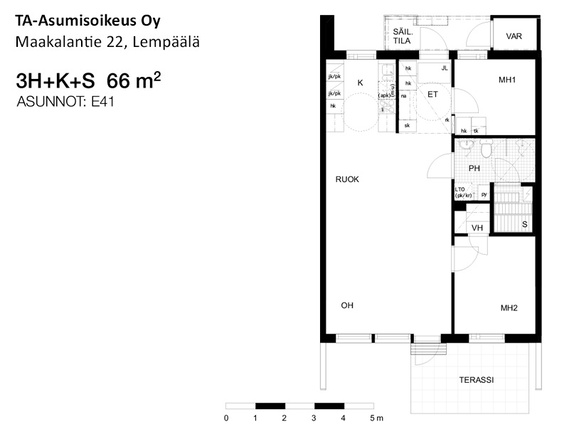 Asumisoikeusasunto Lempäälä Maakala 3 huonetta