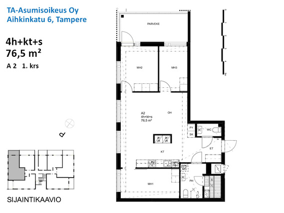 Asumisoikeusasunto Tampere Vuores 4 huonetta