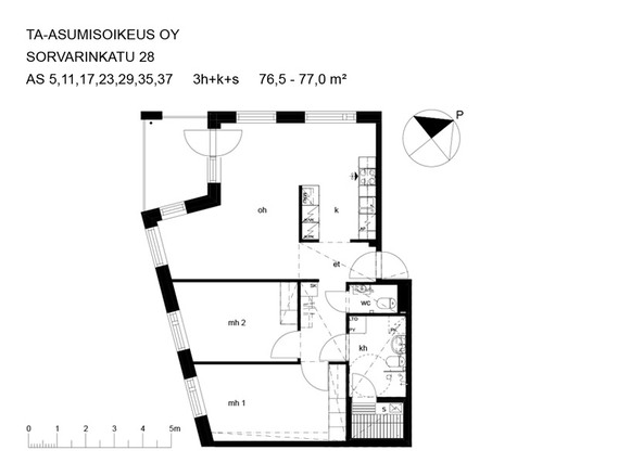 Asumisoikeusasunto Lahti Hennala 3 huonetta