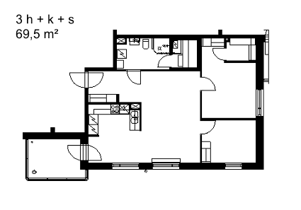 Rental Helsinki Herttoniemenranta 3 rooms Julkisivukuva