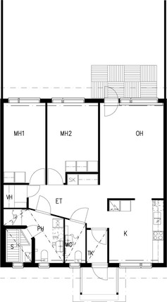 Asumisoikeusasunto Oulu Heikkilänkangas 3 huonetta