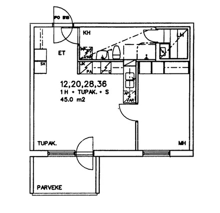 Right of occupancy apartment Kotka Kotkansaari 1 room