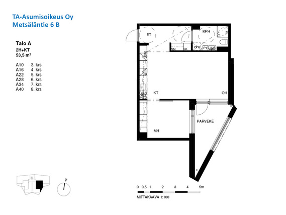 Asumisoikeusasunto Helsinki Pasila Kaksio