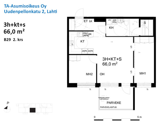 Right of occupancy apartment Lahti Asemantausta 3 rooms