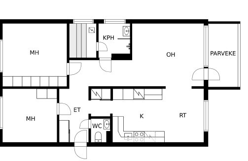 Rental Espoo Pohjois-Tapiola 3 rooms Yleiskuva