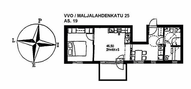 Vuokra-asunto Kuopio Keskusta Kaksio