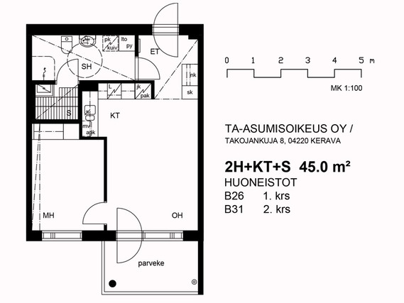 Asumisoikeusasunto Kerava Ahjo Kaksio