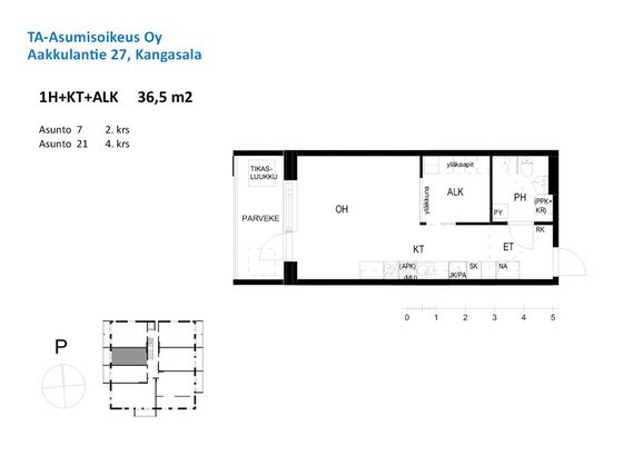 Right of occupancy apartment Kangasala Lentola 1 room