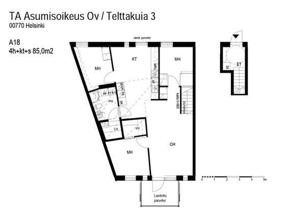 Right of occupancy apartment Helsinki Suurmetsä 4 rooms