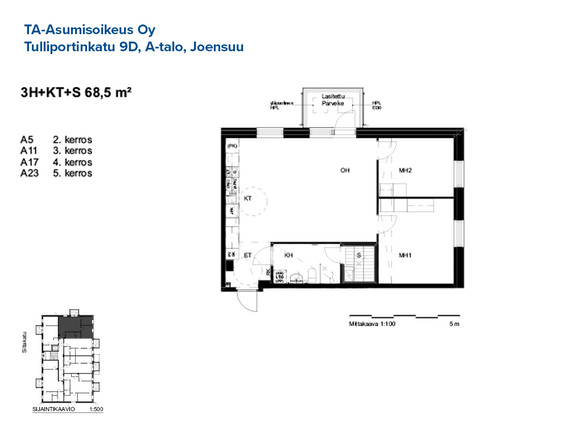 Asumisoikeusasunto Joensuu Otsola 3 huonetta