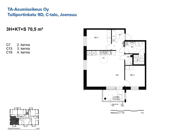 Asumisoikeusasunto Joensuu Otsola 3 huonetta