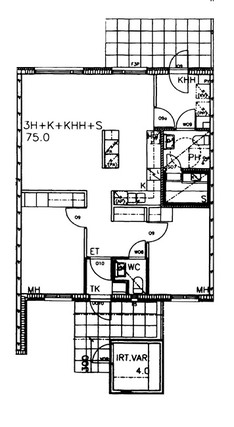 Asumisoikeusasunto Jyväskylä Jyskä 3 huonetta