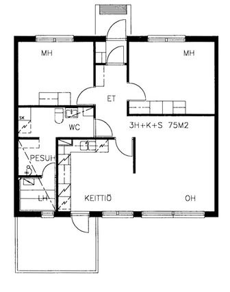 Right of occupancy apartment Jyväskylä Vaajakoski 3 rooms