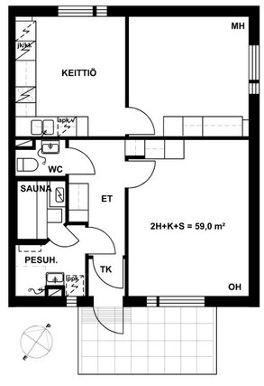 Asumisoikeusasunto Lahti Ahtiala Kaksio