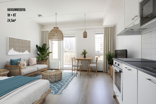 Rental Espoo Leppävaara 3 rooms Virtuaalistailattu
