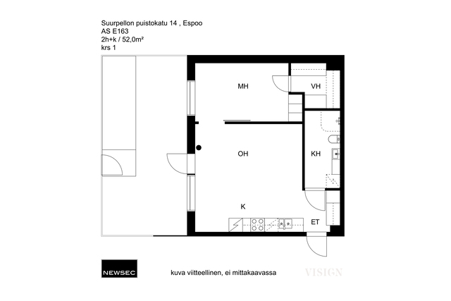 Vuokra-asunto Espoo Suurpelto Kaksio Julkisivu