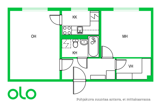 Vuokra-asunto Lohja Virkkala Kaksio Kampanja