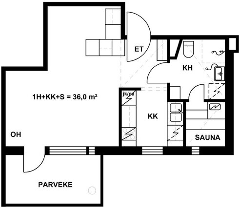 Asumisoikeusasunto Oulu Maikkula Yksiö