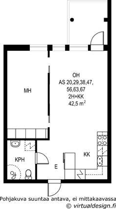 Rental Helsinki Sörnäinen 2 rooms Julkisivu