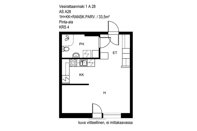 Vuokra-asunto Espoo Vesirattaanmäki Yksiö Kampanjakuva