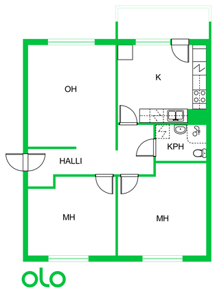 Vuokra-asunto Lappeenranta Parkkarila 3 huonetta Kampanja