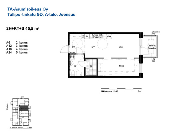 Right of occupancy apartment Joensuu Otsola 2 rooms