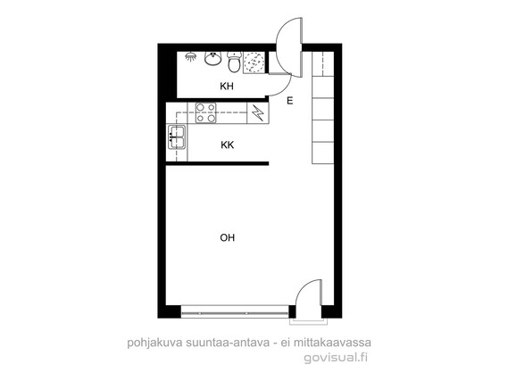 Rental Kotka Karhuvuori 1 room Haltijantie 2