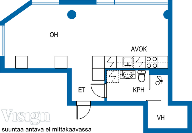 Vuokra-asunto Helsinki Itäkeskus Kaksio Upean valoisa 12 kerroksen kaksio upeilla maisemilla Itäkeskuksessa!