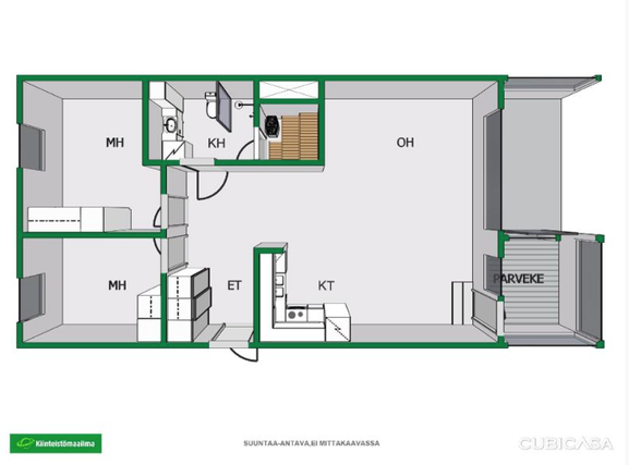 Rental Joensuu Keskusta 3 rooms