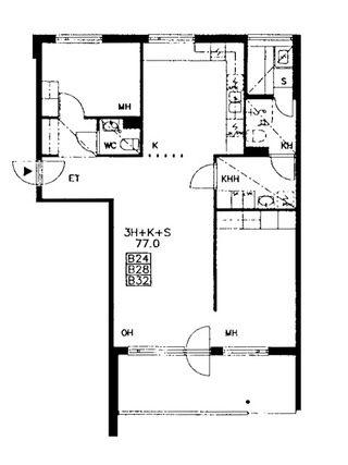 Right of occupancy apartment Helsinki Suutarila 3 rooms