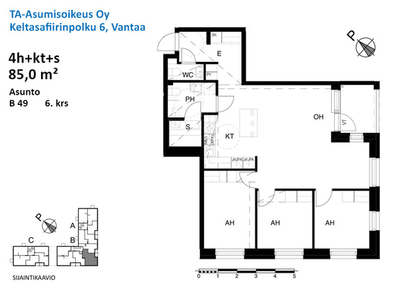 Asumisoikeusasunto Vantaa Kivistö 4 huonetta