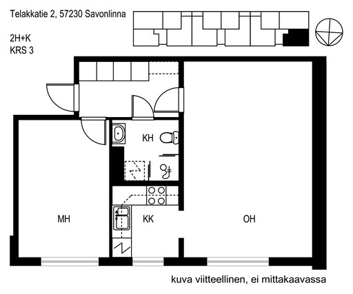 Vuokra-asunto Savonlinna Nätki Kaksio Julkisivu