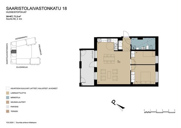 Asumisoikeusasunto Helsinki Kruunuvuorenranta 3 huonetta